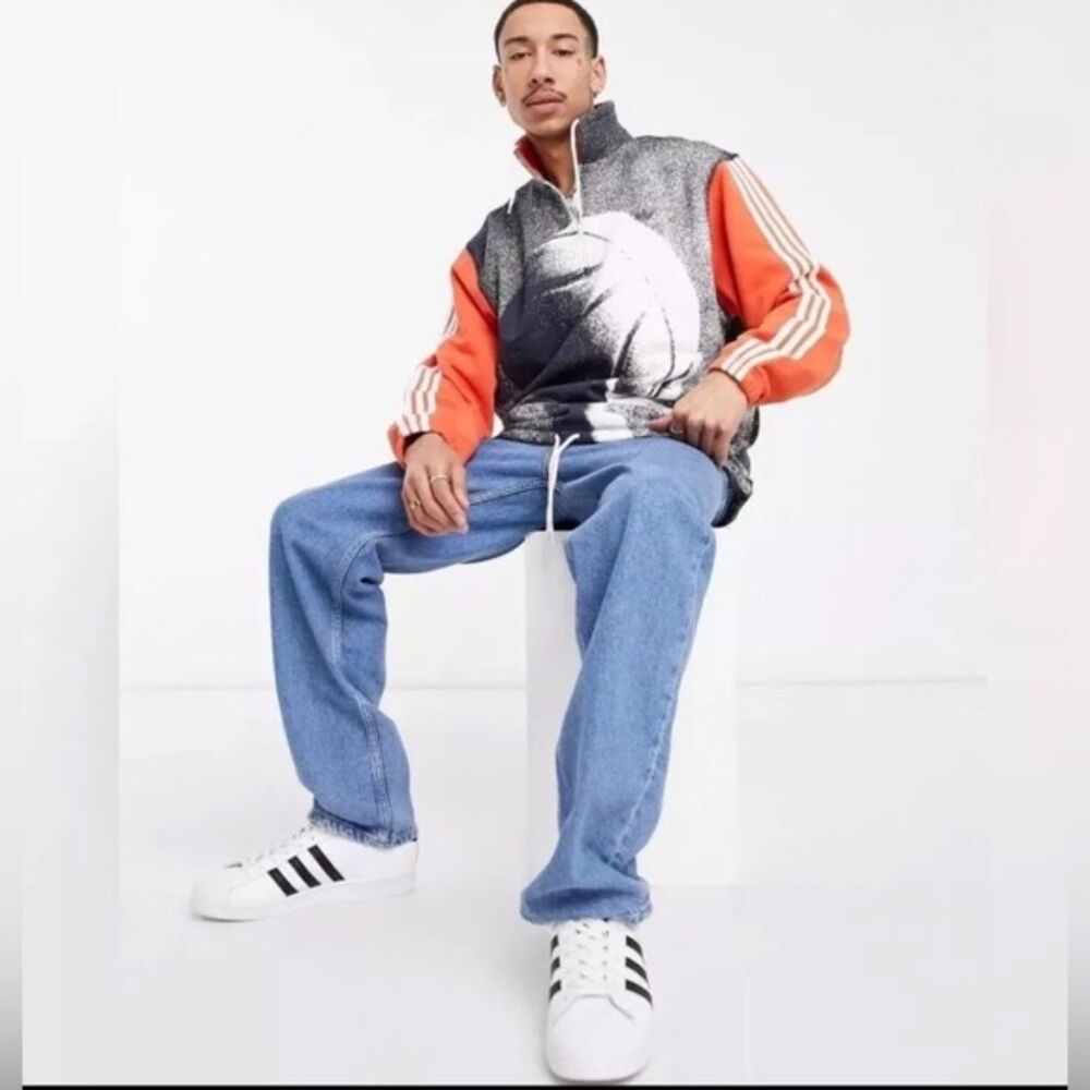Adidas Original GD2121 Men's Streetball Half Zip Sweatshirt - Picture 3 of 3